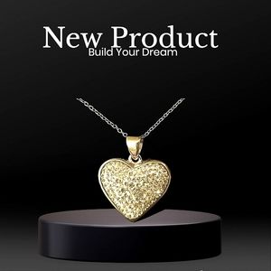 Soild Sterling DESIGNER HEART NECKLACE